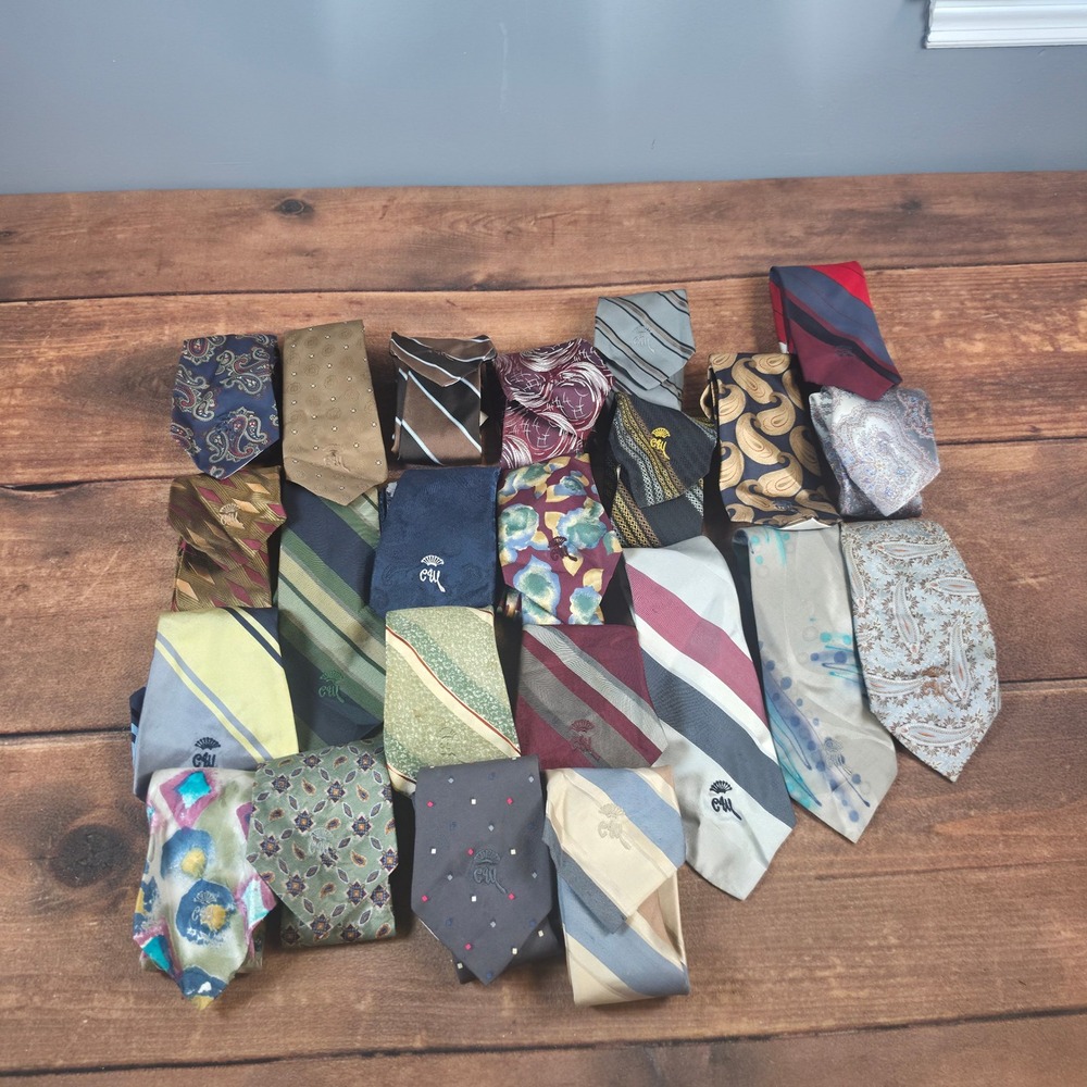 Countess Mara Necktie Lot Mens OS Multicolored Good Vintage Silk Mixed Patterns